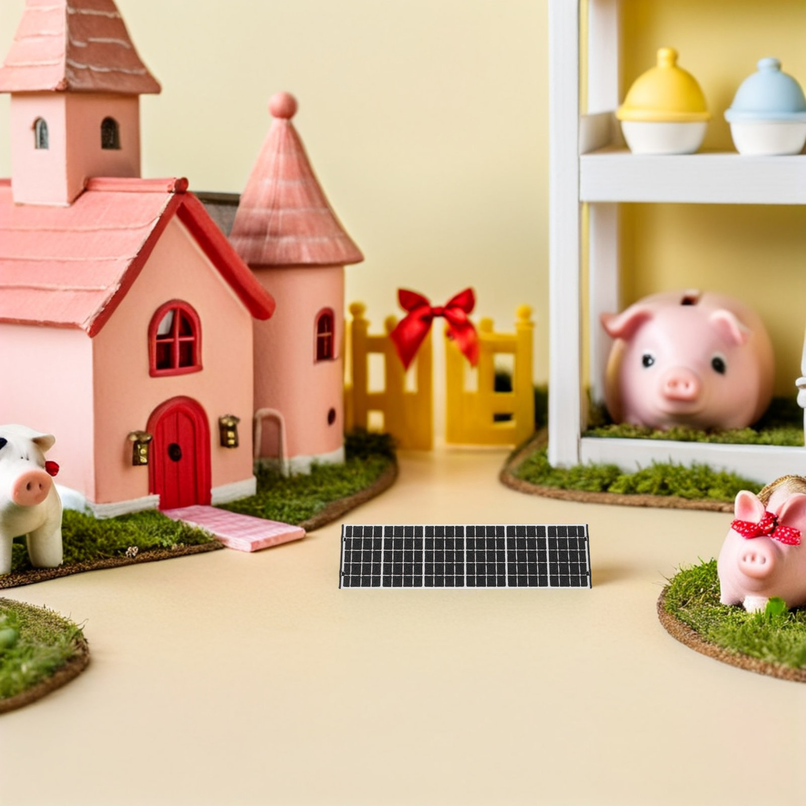 Solar Panel - แผงโซลาร์เซลล์จำลองขนาด 1:87 โมดูลพลังงานแสงอาทิตย์สำหรับสถาปัตยกรรมจำลองทรายสมจริง ฉากถนน ไดโอรามา พลังงานหมุนเวียน
