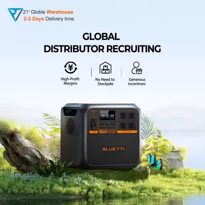 Portable Power Station - Bluett=i เครื่องกำเนิดไฟฟ้าพลังงานแสงอาทิตย์แบบพกพา AC180P 1800W สถานีพลังงานแบบพกพาสำหรับพลังงานทดแทนสำรองสำหรับการตั้งแคมป์