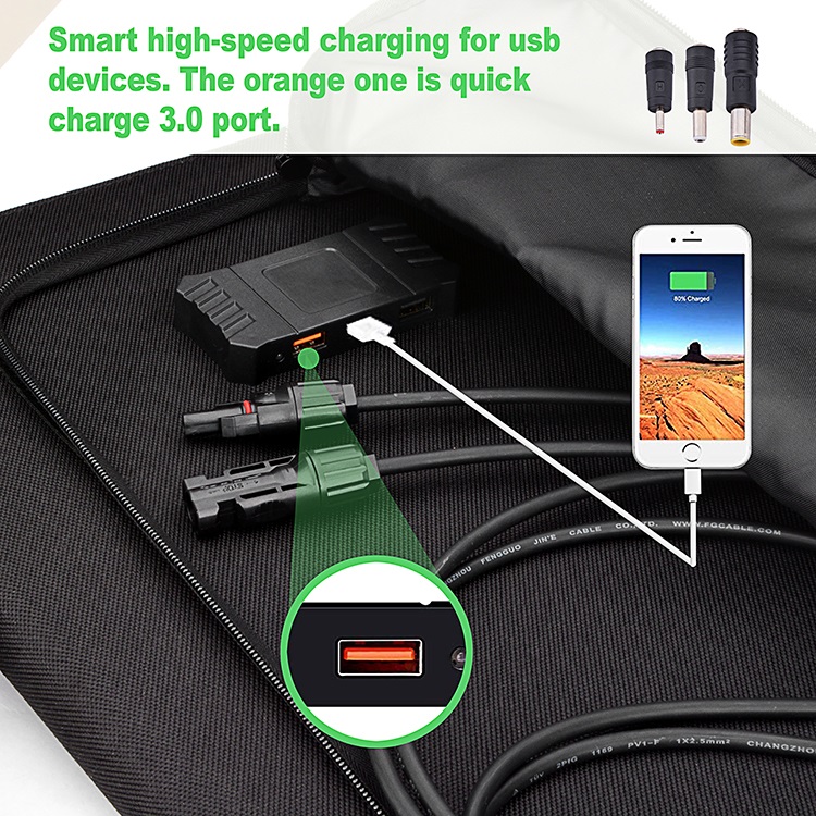 แผงโซลาร์เซลล์แบบพับได้ 100w 1 - Solar Panel บทวิจารณ์และราคา