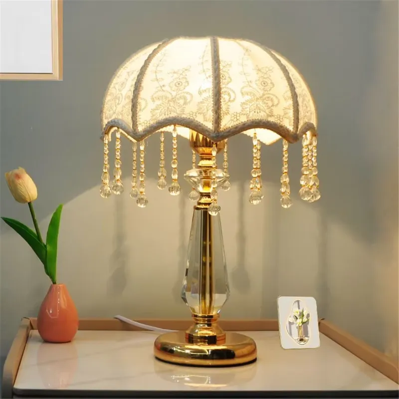โคมไฟตั้งโต๊ะคริสตัลดีไซน์ฝรั่ - Solar Lamp บทวิจารณ์และราคา