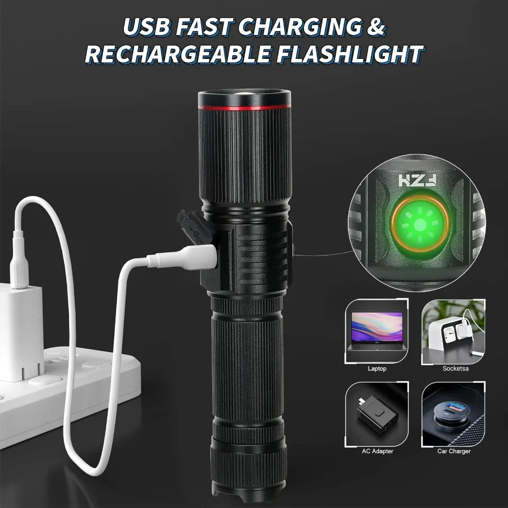 ไฟฉาย LED ทรงพลัง แบบชาร์จไฟได - Energy Monitor Meter บทวิจารณ์และราคา